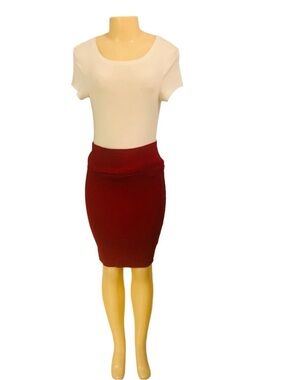 Sensational Sz M Women Pencil Skirt Red